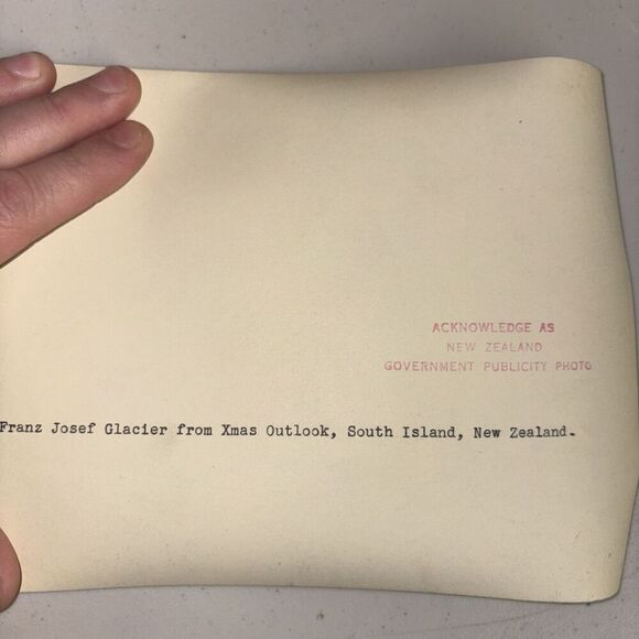 Original New Zealand Government Publicity Photo Franz Josef Glacier Xmas Outlook - Picture 2 of 2